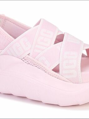 UGG Light Pink Platform Crisscross Sandal